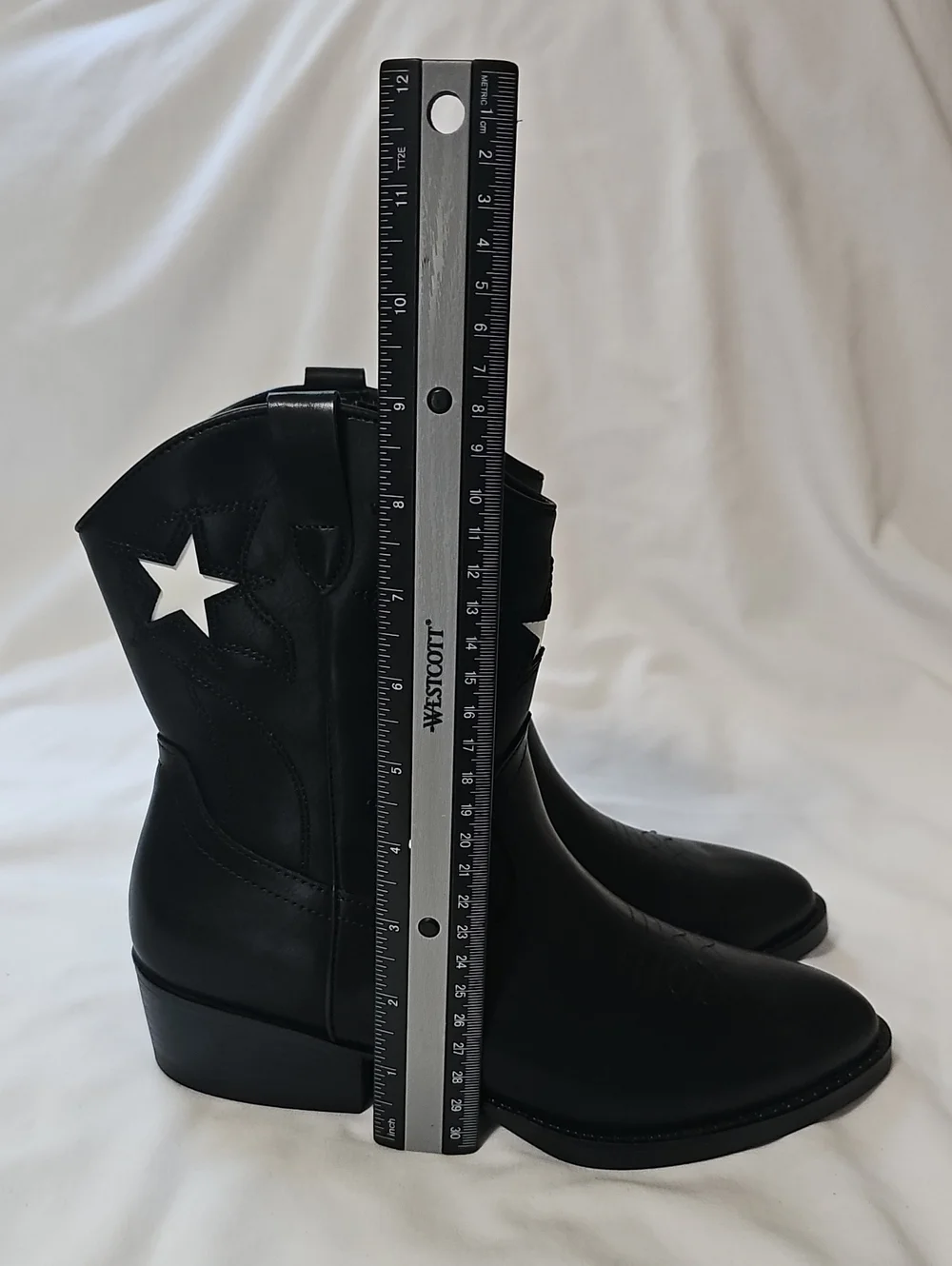 Wonder Nation Big Girls Size 6 Star Western Cowgirl Boots Black New